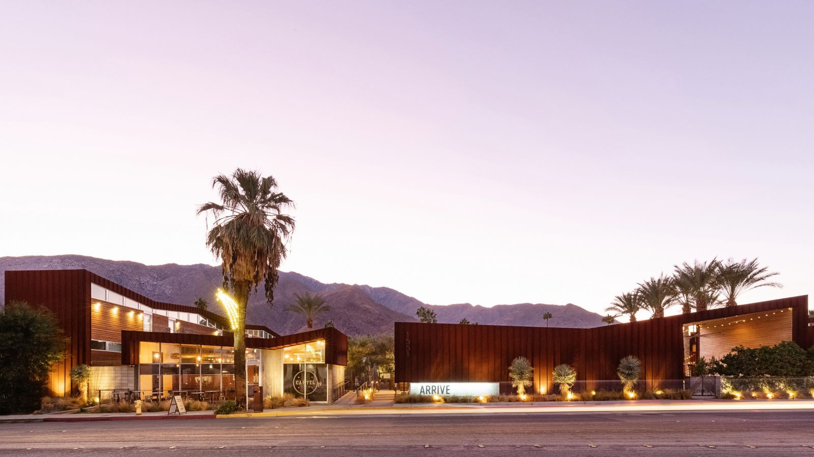 ARRIVE Palm Springs boutique hotel exterior