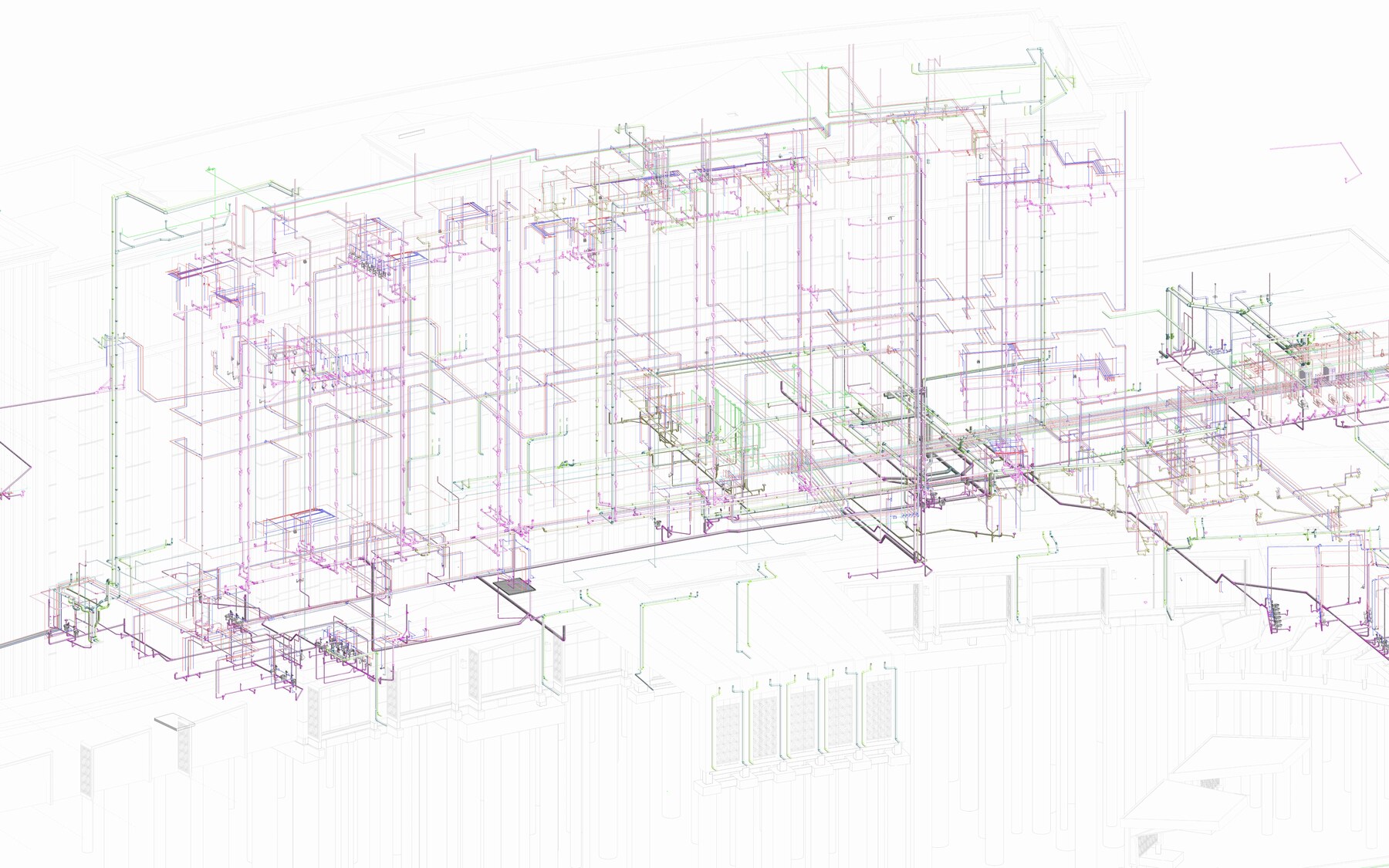 SSW coordinated plumbing BIM model for the Spotlight 29 project